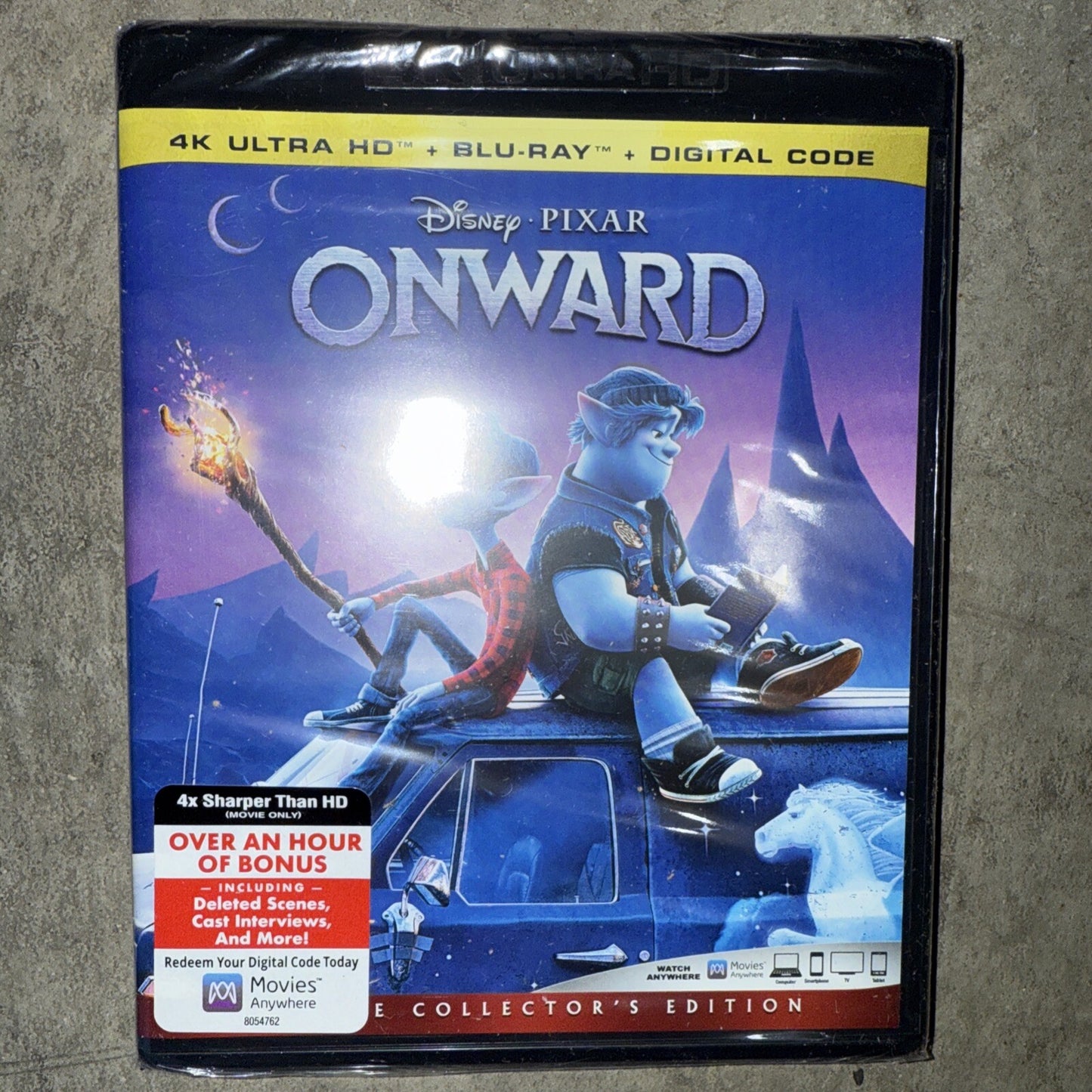 Onward Disney Collector's Edition (4K + Blu-ray + Digital Copy) NEW & Sealed