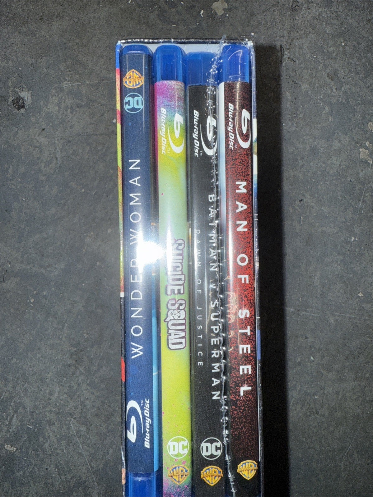DC 4 Films Blu-ray Set Wonder Woman,Suicide Squad,Batman V Superman,Man of Steel