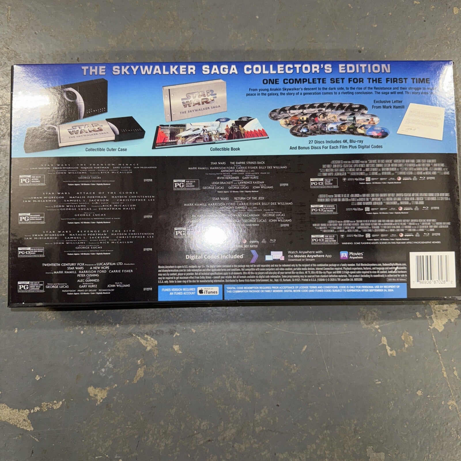 Star Wars The Skywalker Saga 9 Movie Collection 4K Blu-ray Digital NEW RARE
